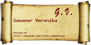 Gassner Veronika névjegykártya